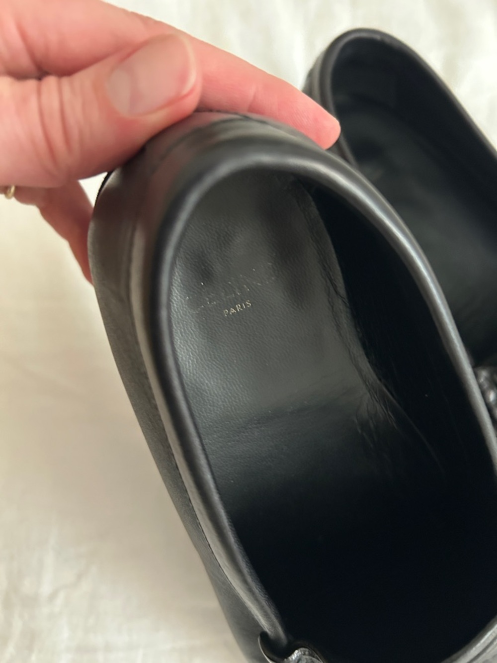 Celine Black Leather Tassel Loafers with Gold Hardware 38 - Picture 4 of 7